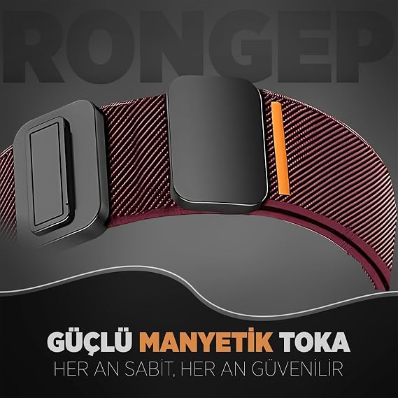 Rongep [Stretch Loop] Samsung ile Uyumlu Galaxy Watch 8 44mm/40mm/Classic 46mm için Kordon Manyetik Tokalı Galaxy Watch 8 Kordon Terletmeyen Elastik Kumaşlı Galaxy Watch 8 44mm Kordonu