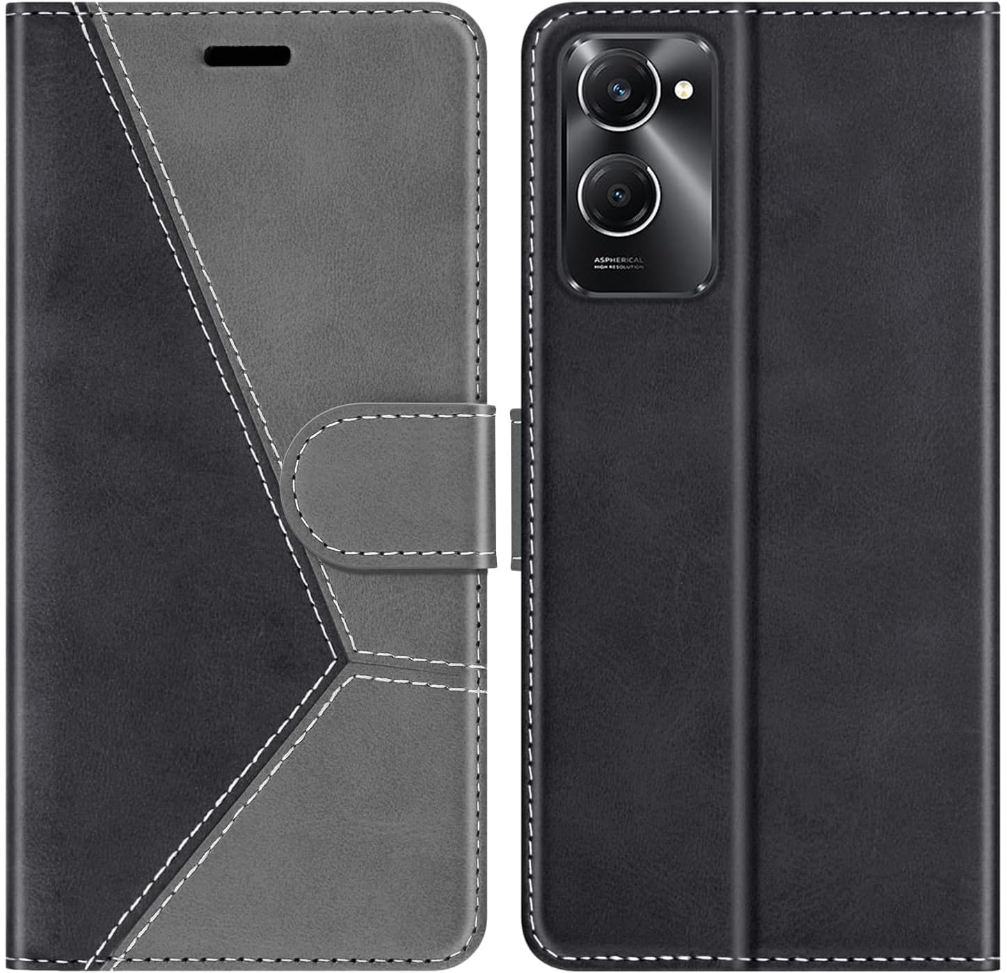 ClickCase Trend Series for vivo Y28e 5G Leather Wallet Flip Case Magnetic Closure Flip Cover for vivo Y28e 5G (Grey Black) (B0D9Y8S5GS) Amazon Price History, Amazon Price Tracker
