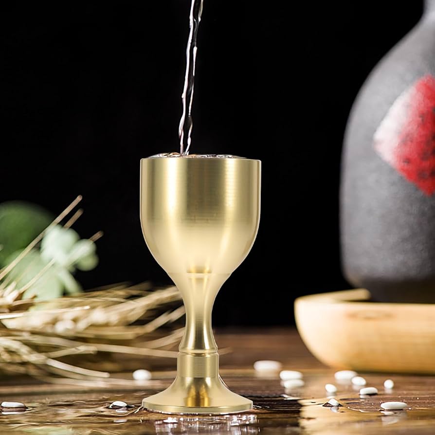 Amazon | HOLIDYOYO 大きな 金 聖杯 カップ、 真鍮 ワイン