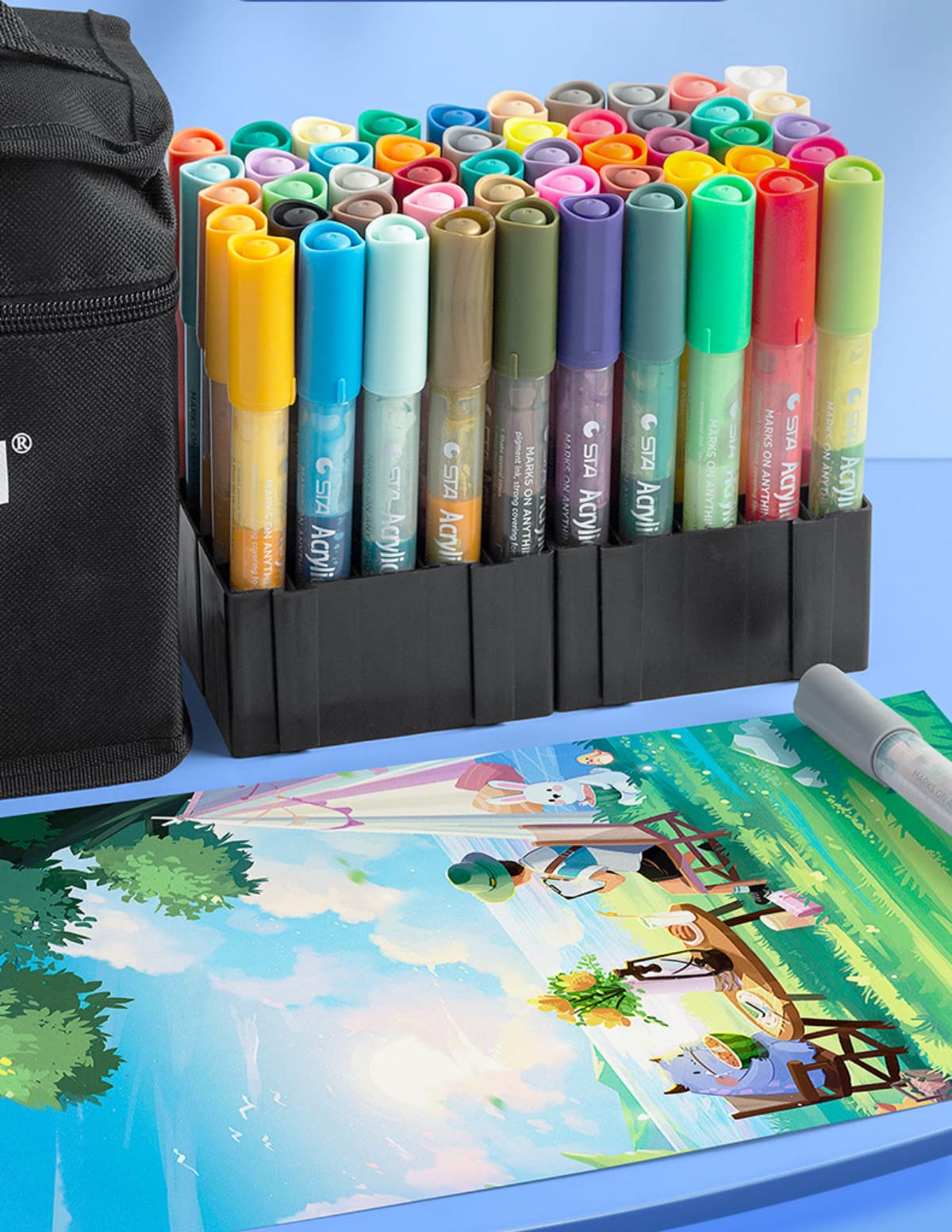 Amazon | Molioon アクリルペイントペンセット 12色 ガッシュ家庭用