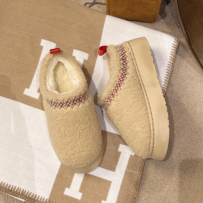 Women's Slippers Winter House Shoes Indoor and Outdoor- Cozy Fur-Lined Ankle Boots for Warm and stylish snow boots3