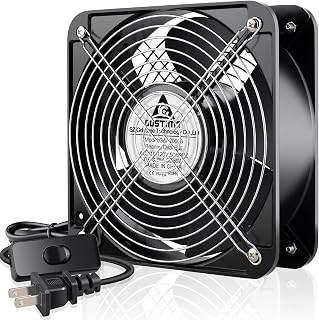 GDSTIME 20060 Axial Fan 120V AC 200x200x60mm Heavy Duty Industrial Cooling Fan for DIY Ventilation Exhaust Projects