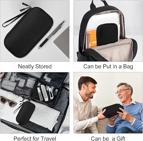 Miniatura 6 de Funda de transporte para accesorios electrónicos, bolsa organizadora de viaje, bolsa de almacenamiento portátil impermeable de doble capa para cable