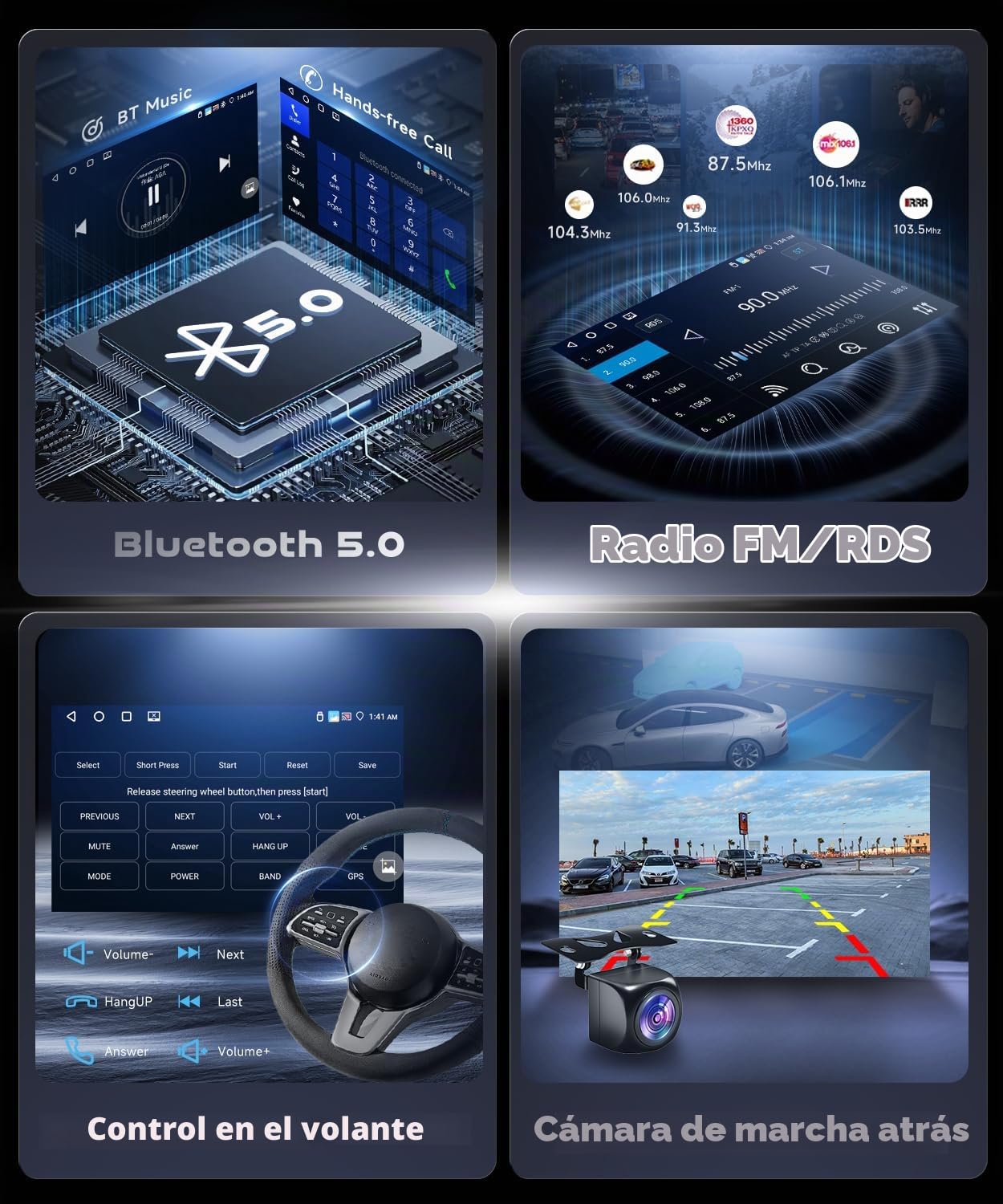 VECHTEL 8 Core 6G+128G Android 15 Radio de Coche para Ford Focus Mk2 II 2 2004-2011, 9'' IPS HD Pantalla Táctil con Carplay Android Auto Inalámbrico DSP GPS Wi-Fi USB Bluetooth FM RDS Cámara Trasera