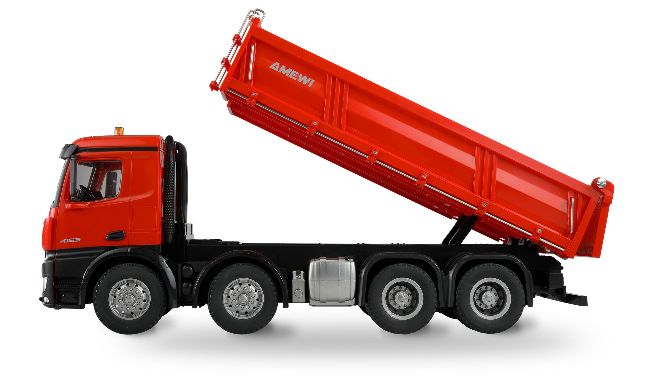 Amewi Mercedes-Benz Arocs Muldenkipper 8x4/4 4WD 1:18 RTR rot, RC ferngesteuert LKW Modell