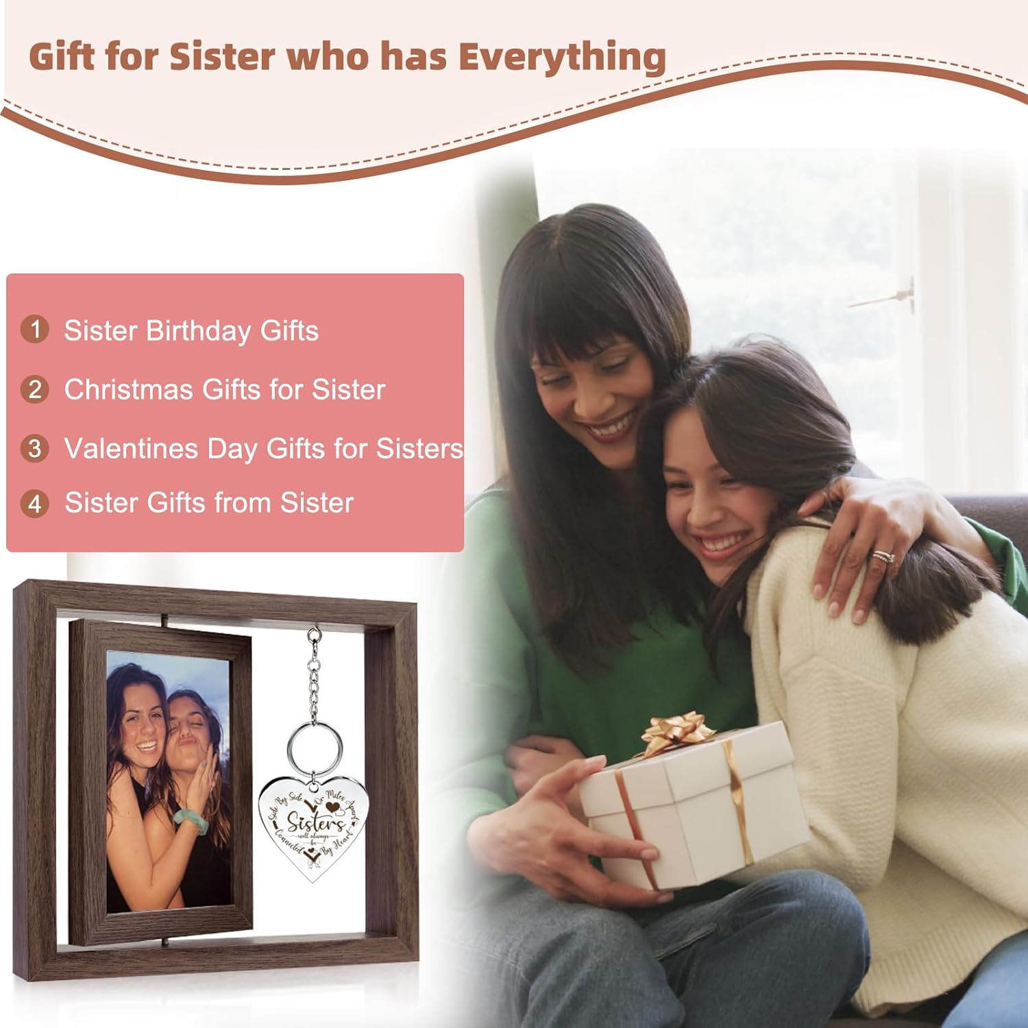 Sister Gifts from Sisters,Sister Birthday Gifts for Sister in Law Gifts,Sister Picture Frame,Sister Birthday Gift Ideas,Gifts for Sisters from Sisters