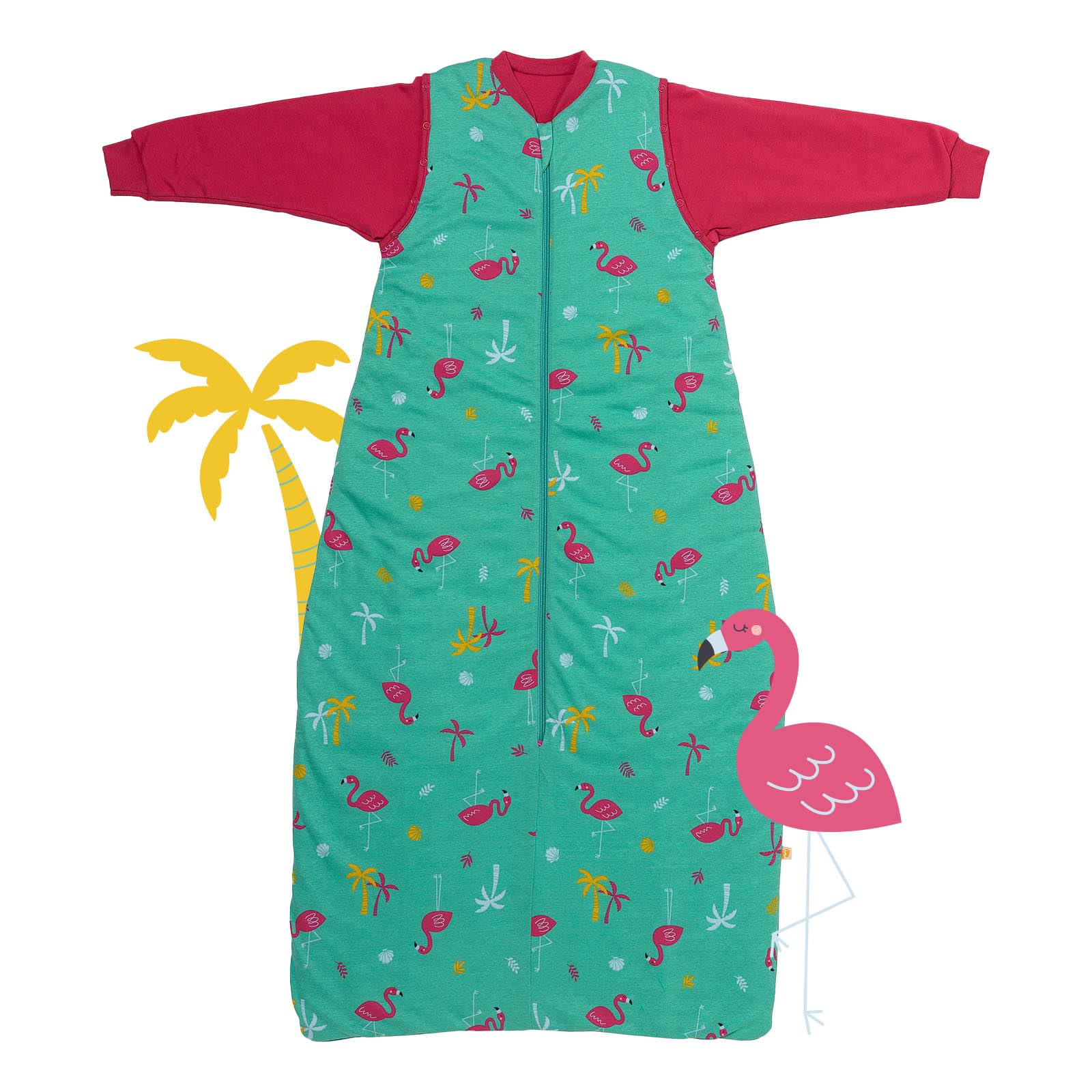 schlummersack Bio Schlafsack Baby ganzjhrig 110 cm Flamingo |  Babyschlafsack mit rmel abnehmbar 2.5 Tog Baby Schlafsack ganzjhrig |  Ganzjahres Schlafsack Baby Bio Baumwolle : Amazon.de: Baby
