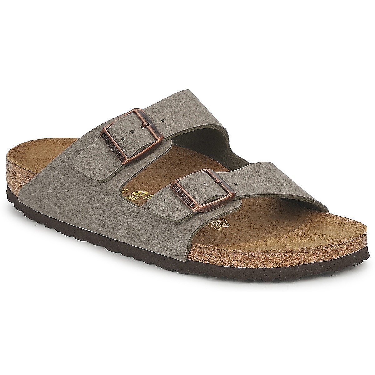 Birkenstock ARIZONA Birko-Flor Nubuck, Unisex Adults' Sandals, Grey (Stone), 5.5 UK (39 EU)