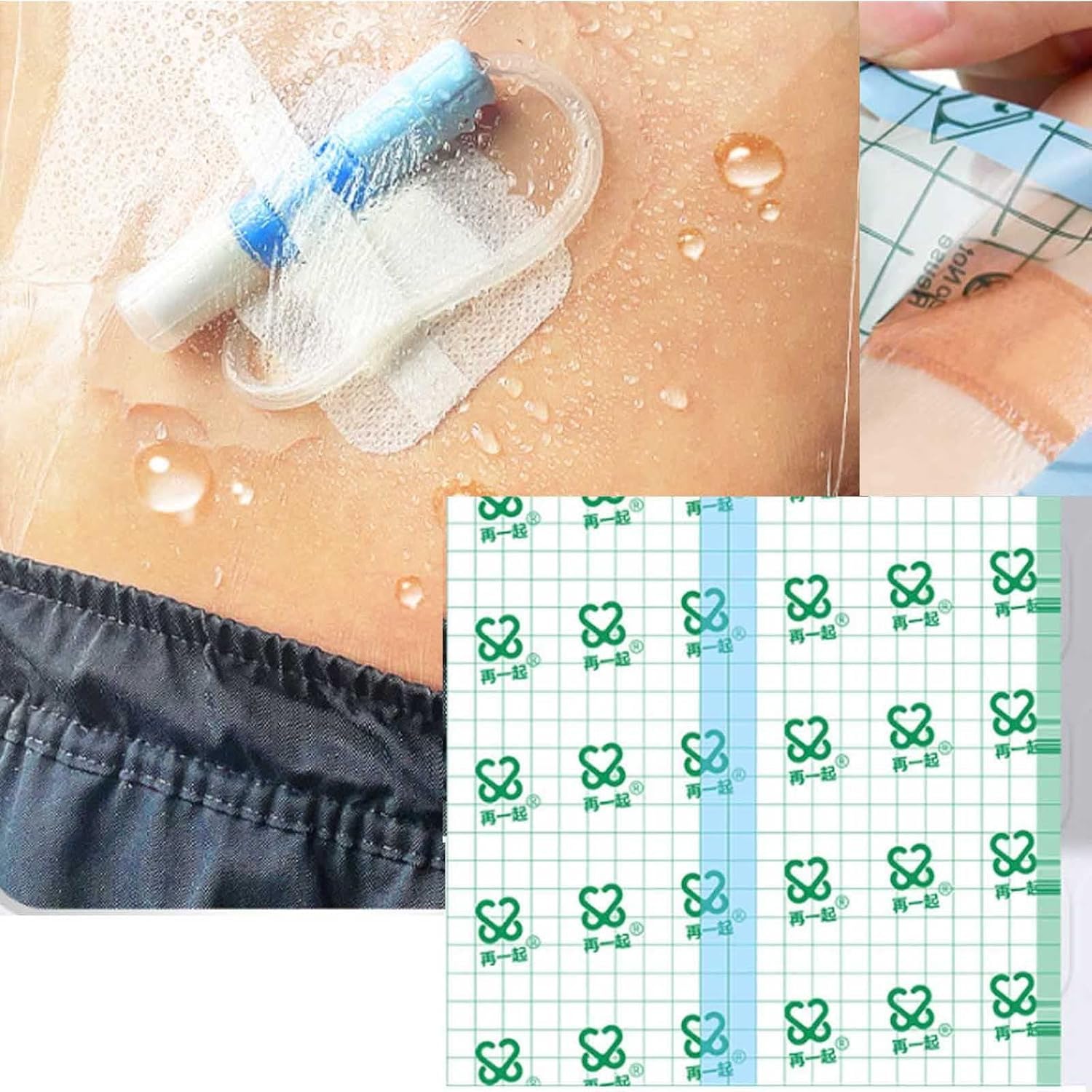 Protector De Ducha para Diálisis Peritoneal (50/100 Unidades), 20 X 20 Cm, Barrera De Agua para Catéter, Apósito Transparente Impermeable, Parche Protector De Ducha para Ostomí, 50Pcs