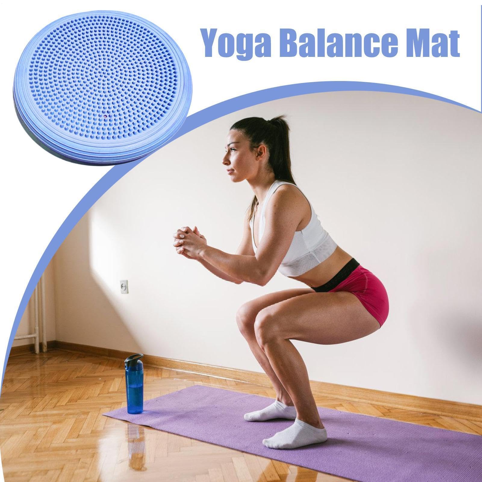 Fitness Balance Pad, Balance Disc - Cuscino da Massaggio Gonfiabile - Bolla Portatile Con Pompa Di Gonfiaggio, Tappetino Gonfiabile Antiscivolo Nucleo Forza