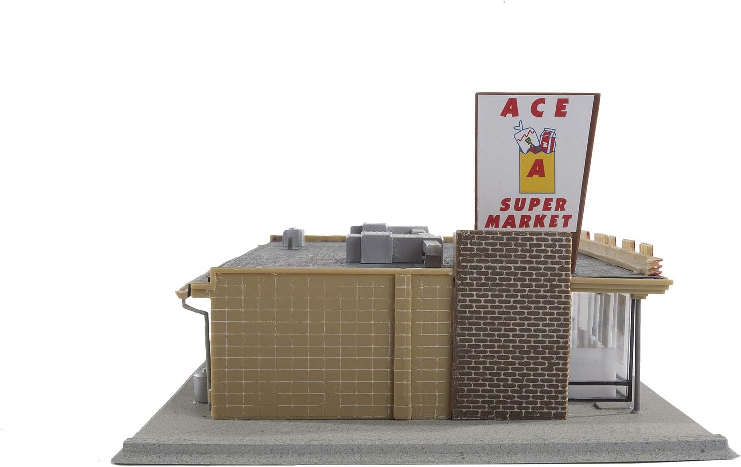 Walthers Life-Like Ace Super Market 433-1330 HO Scale Model Railroad - Structure Kit
