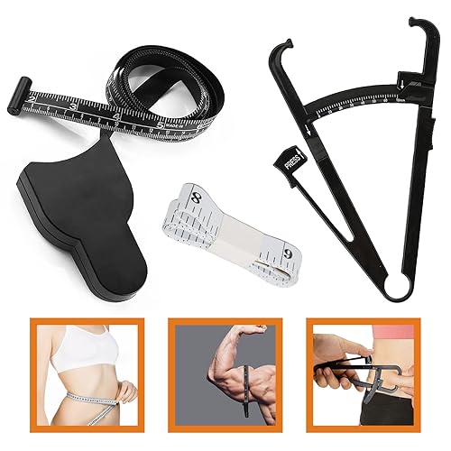 Cinta métrica telescópica automática y calibrador de grasa corporal cinta métrica portátil y ergonómica para fitness pérdida de peso sastrería