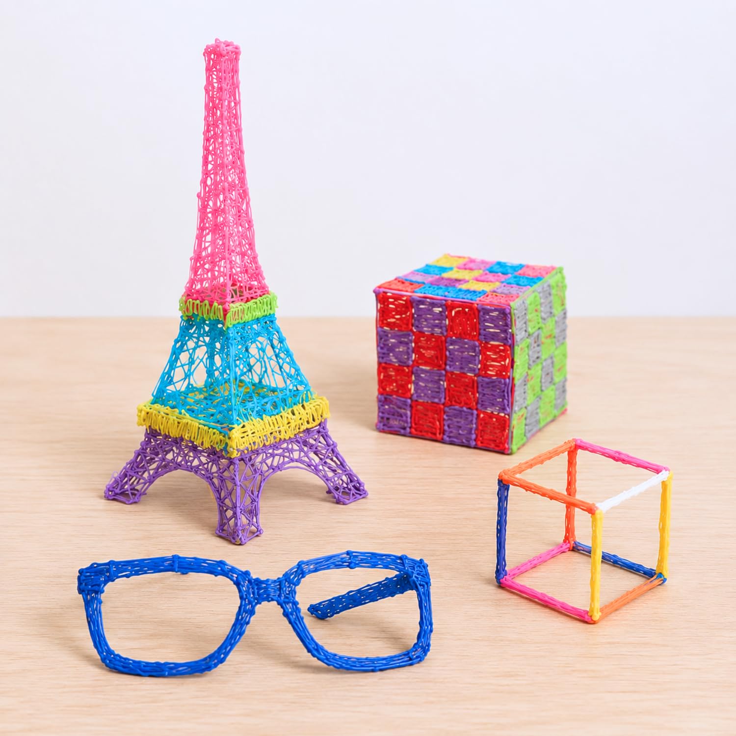 3D Pen con 50m di filamento PLA – Set iniziale professionale per penna 3D con 10 colori, adattatore USB, libro di modelli e istruzioni – Penna 3D per creativi, fai da te e disegno in 3D (Rosa