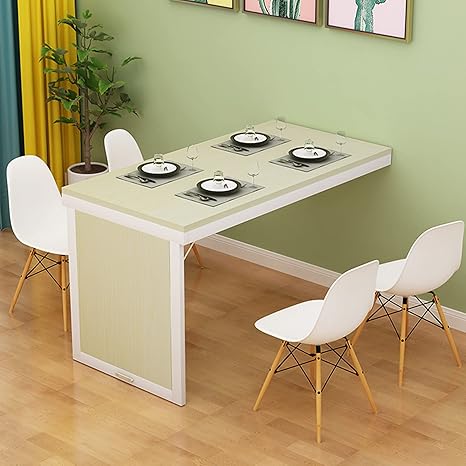 Amazon テーブル 壁掛け式折りたたみテーブル キッチン木製ダイニング 多機能 ステンレススチールブラケットダブルサポ 見えない壁のテーブル White Maple 1 50 75cm ダイニングベンチ オンライン通販