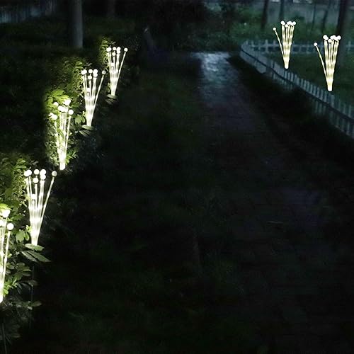 Miniatura 4 de Luces solares mejoradas para jardín con 10 lámparas LED, luces de luciérnaga alimentadas por energía solar, luces de paisajismo al aire libre