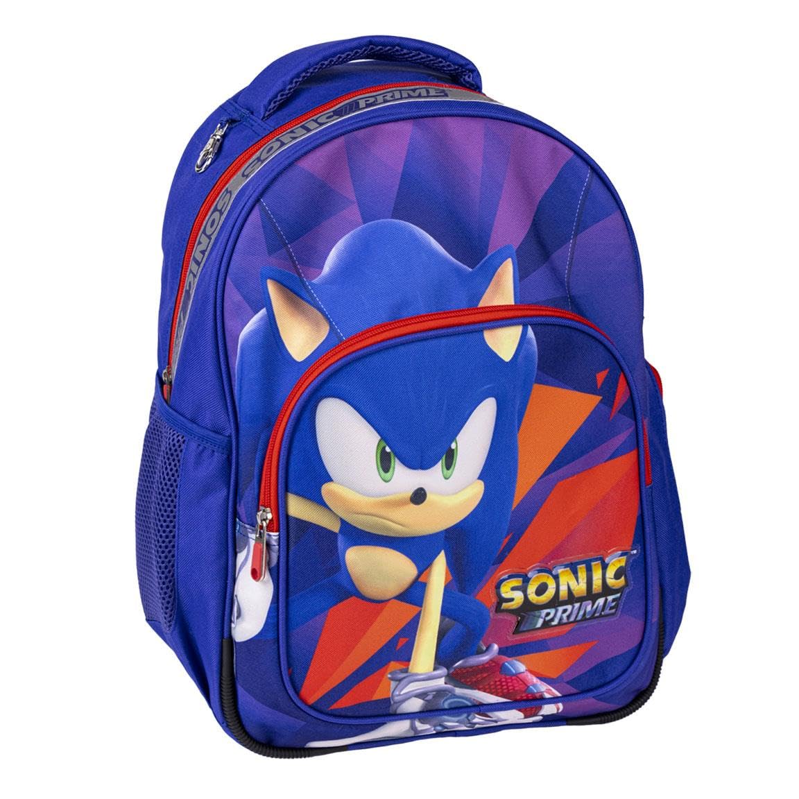 Zaino Sonic Prime Per Bambini | Cerdá 32x12x42 Cm | Leggero Con Tasca Porta Borraccia