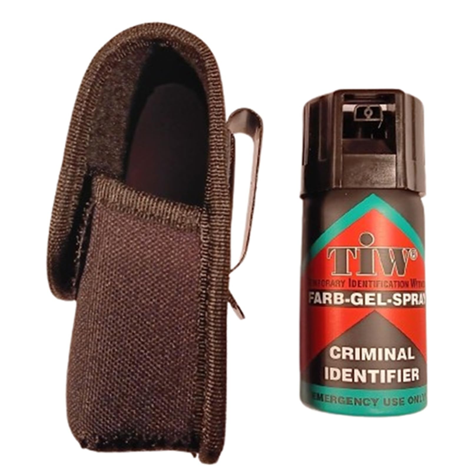 Farb-Gel Self-Defence Spray with Heavy-Duty Clip-On Holster. Dog Theft Deterrent & Personal Security Spray with Criminal ID Dye Marker. UK Legal. (1 x 40mL Unit + Holster)