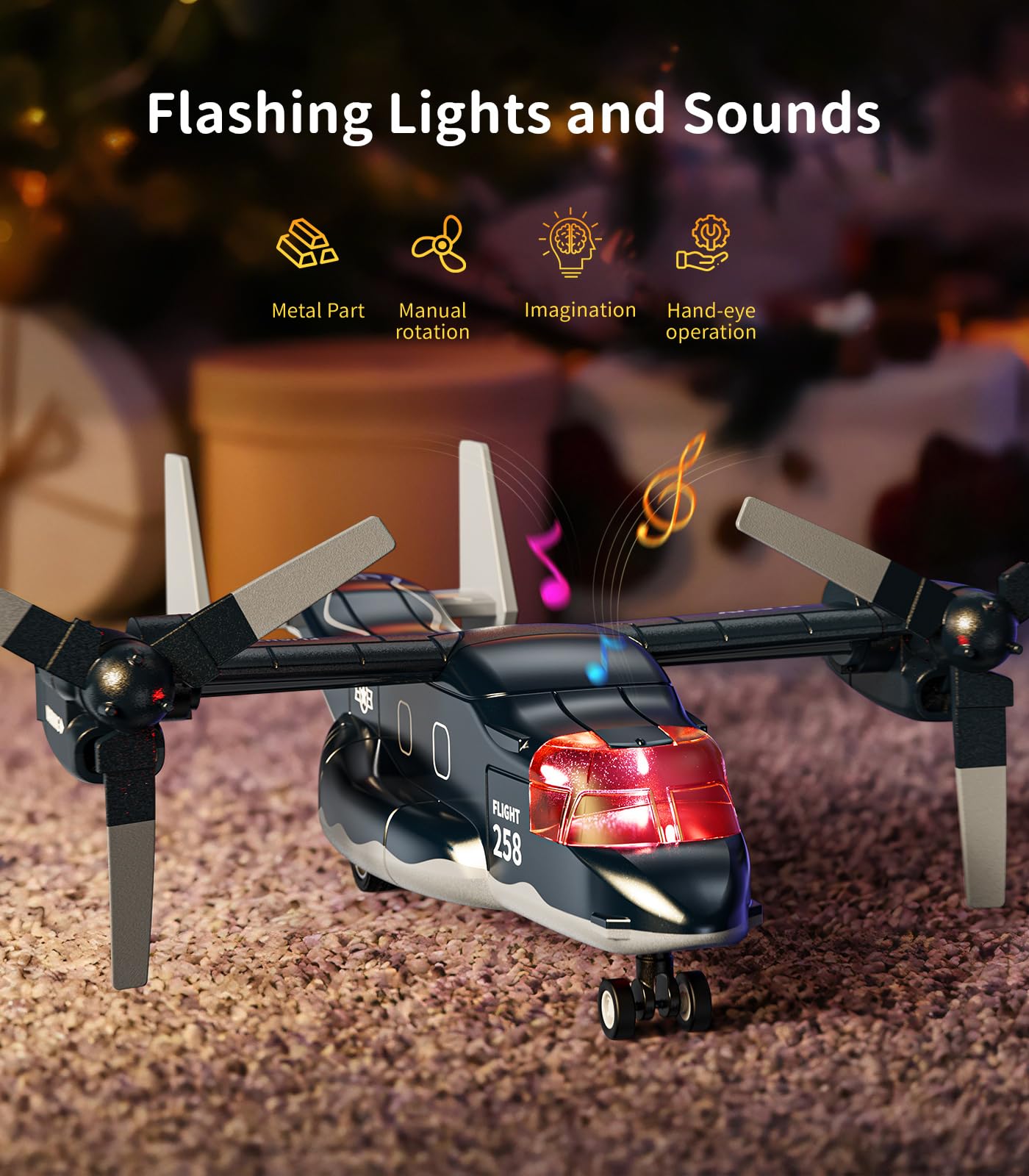 Geyiie Die Cast Airplanes Toys, Army Plane Toys Set for Kids 312