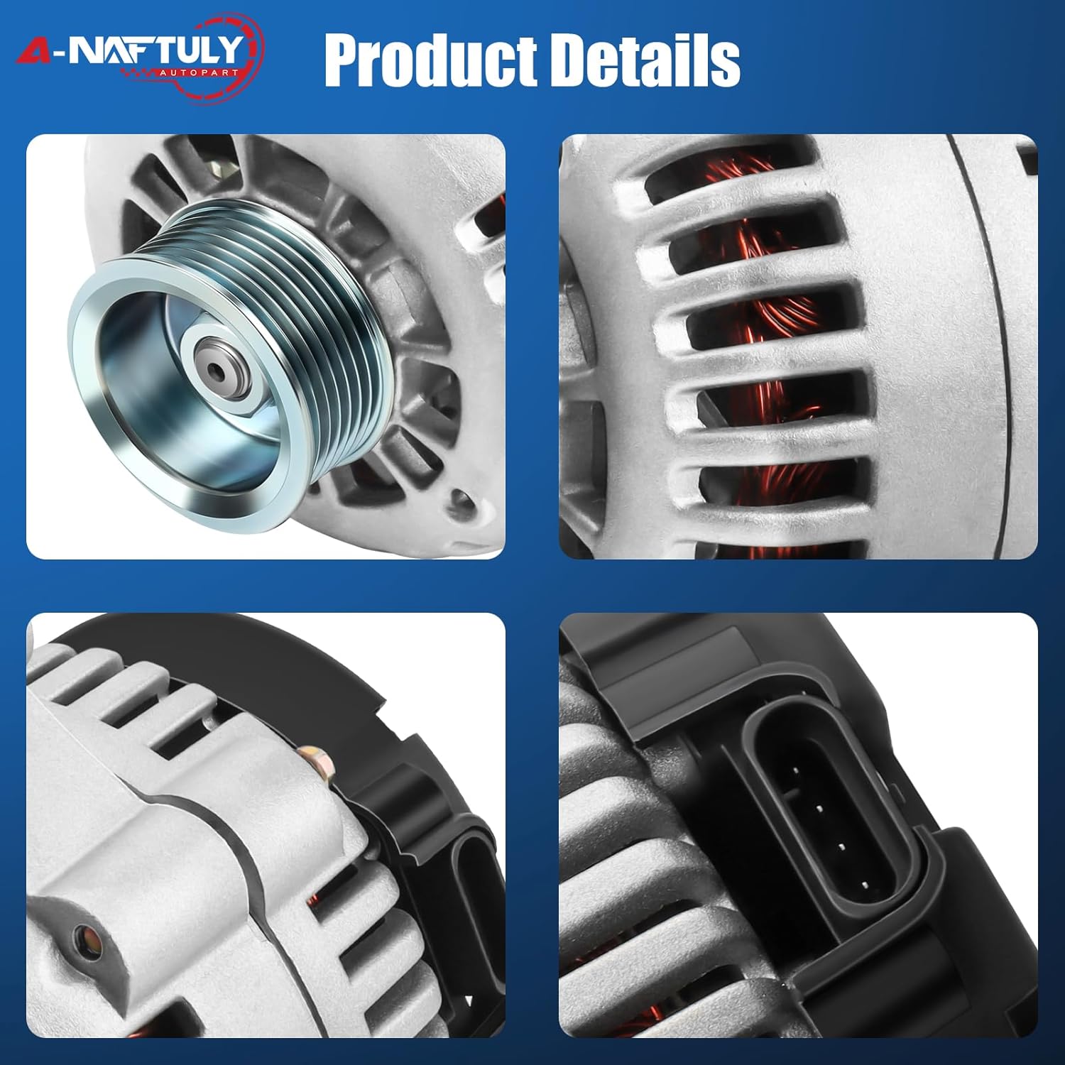 Alternator Replacement for 2000-2005 Chevy Silverado 1500 2500 3500 Tahoe ls Suburban Avalanche GMC Sierra Yukon Cadillac Escalade, 4.3L 4.8L 5.3L 6.0L,105Amp,10464455 ADR0215 40012139 8247N