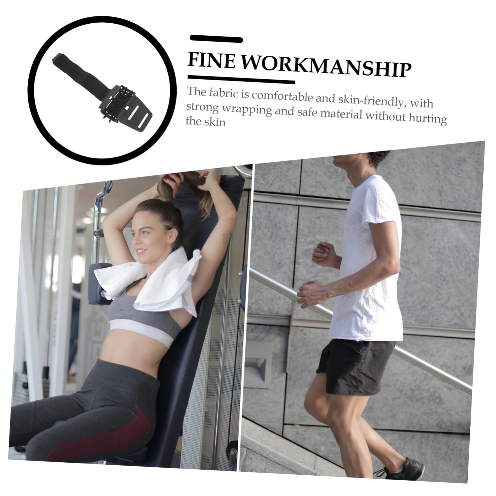 Gatuida Brazalete para Teléfono Móvil Diseño Giratorio y Material de Nylon y Silicona, Soporte Flexible para Correr y Senderismo, Protección y Acceso Táctil Directo