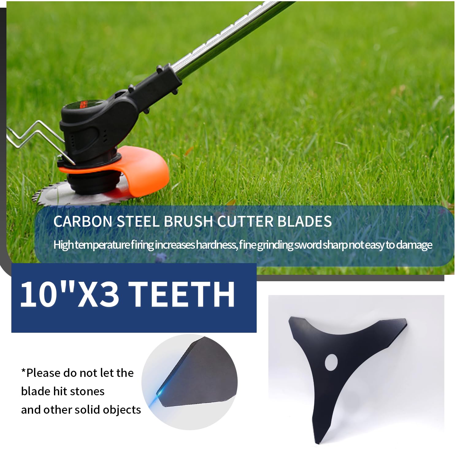 Kit de cuchillas de corte de cepillo para Weedeater, dientes de motosierra de 9 pulgadas x 20T, punta de carburo de 10 pulgadas x 80T, cuchillas de acero al carbono de 10 pulgadas x 3 dientes, se