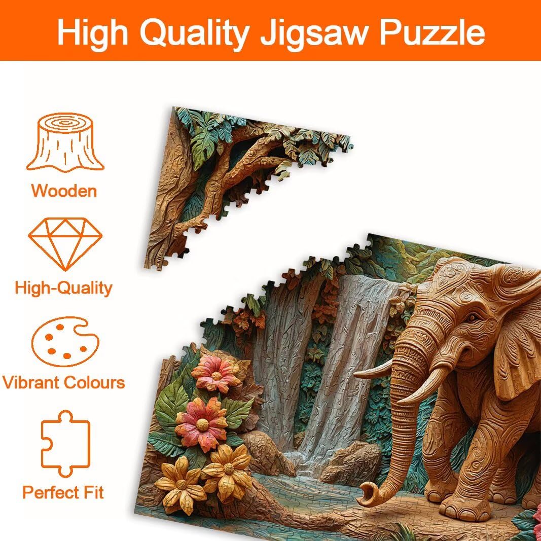 Puzzle Elefant, Puzzle 1000 Teile Erwachsene, Klassische Puzzles -8663