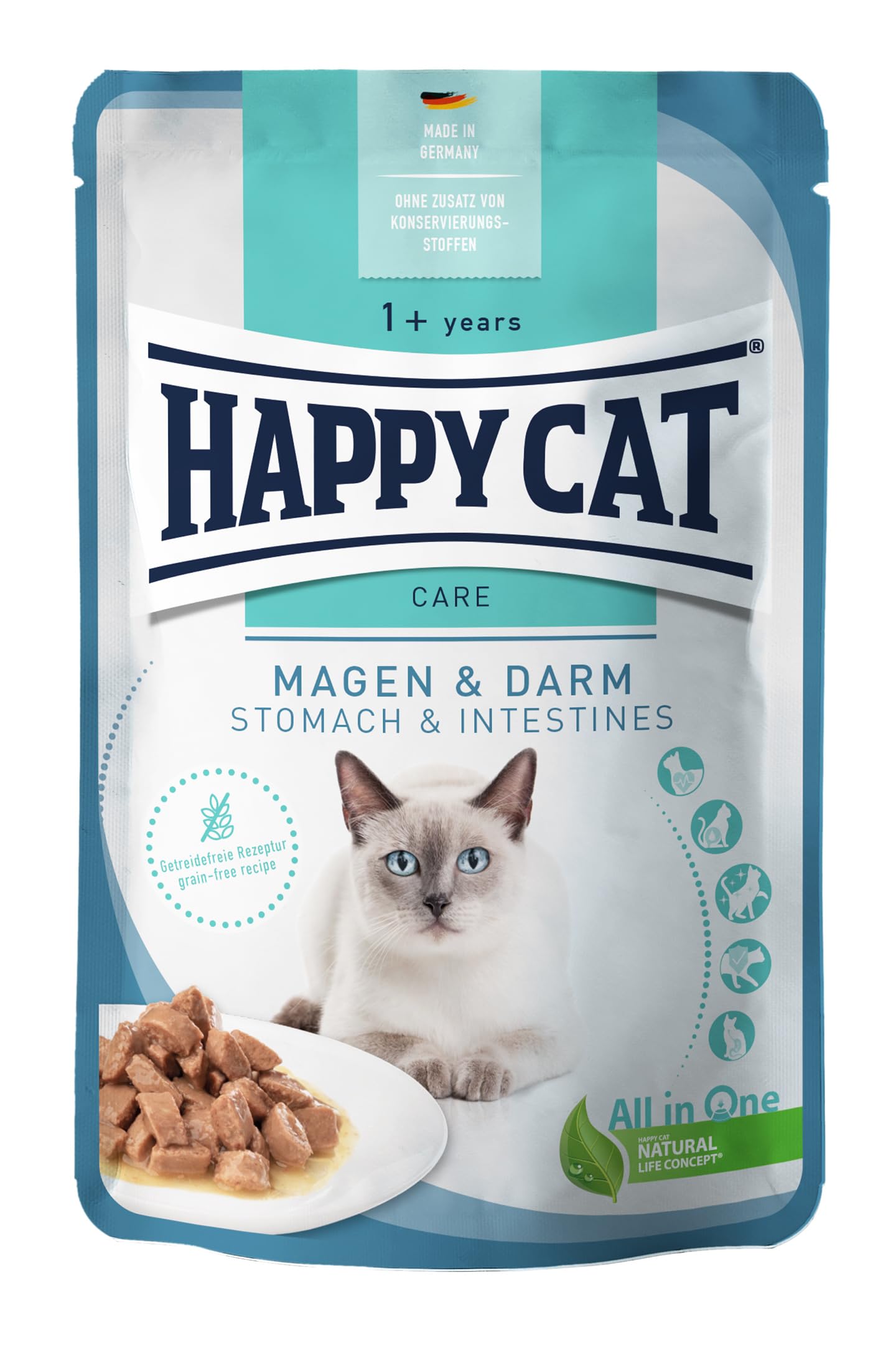 Happy Cat Care Meat in Sauce Magen & Darm Pouch 85 g