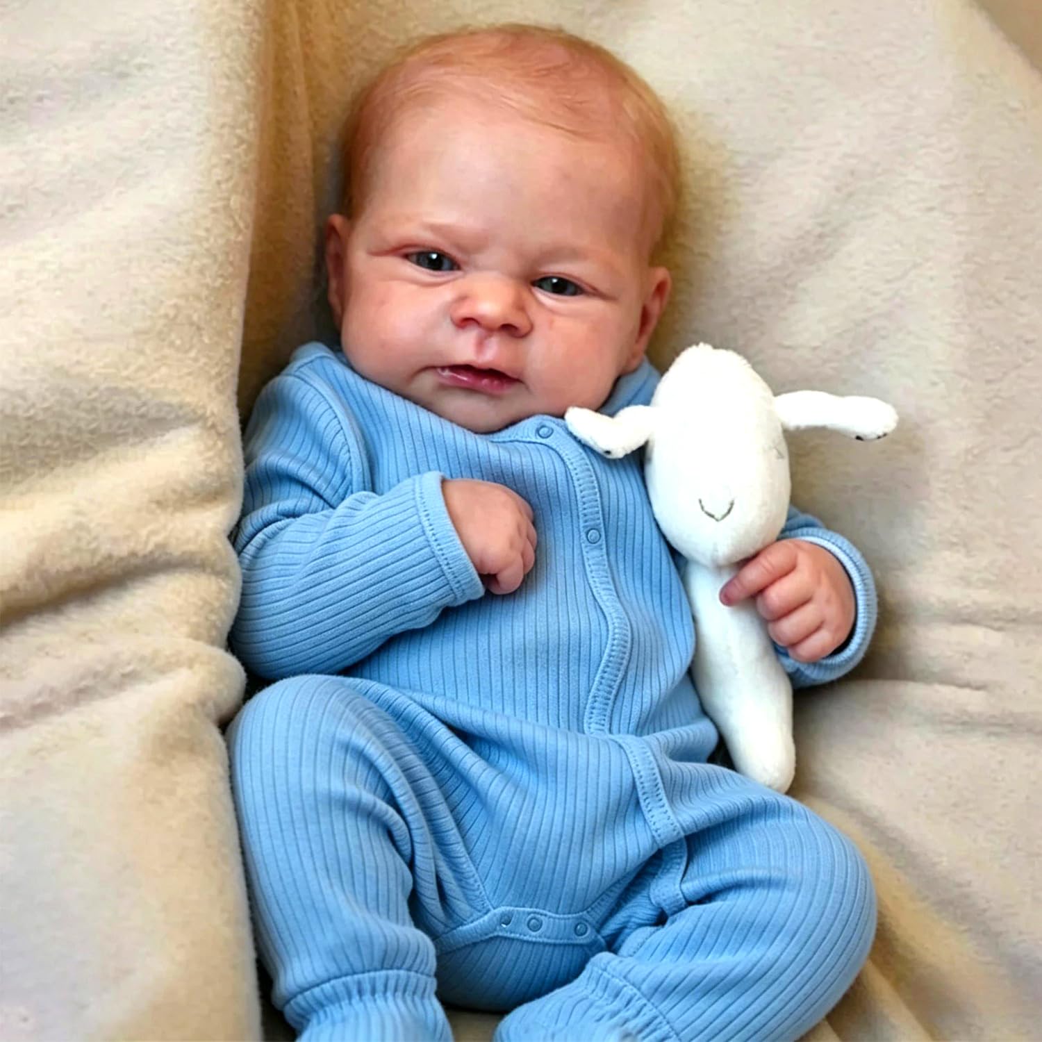 Anano Bambole Reborn Maschio Occhi Aperti 45cm Bambole Neonato Realborn Che Sembrano Vere Prematura Bambolotto Reborn Realistica Maschio Silicone Realistico Cuddle Baby Doll (Moderno)