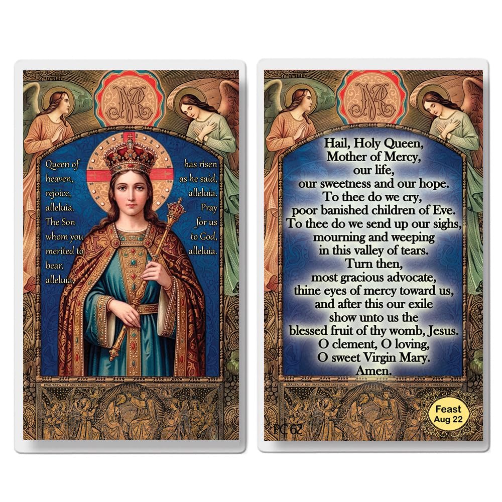 Queen of Heaven Lot de 20 cartes de prière plastifiées