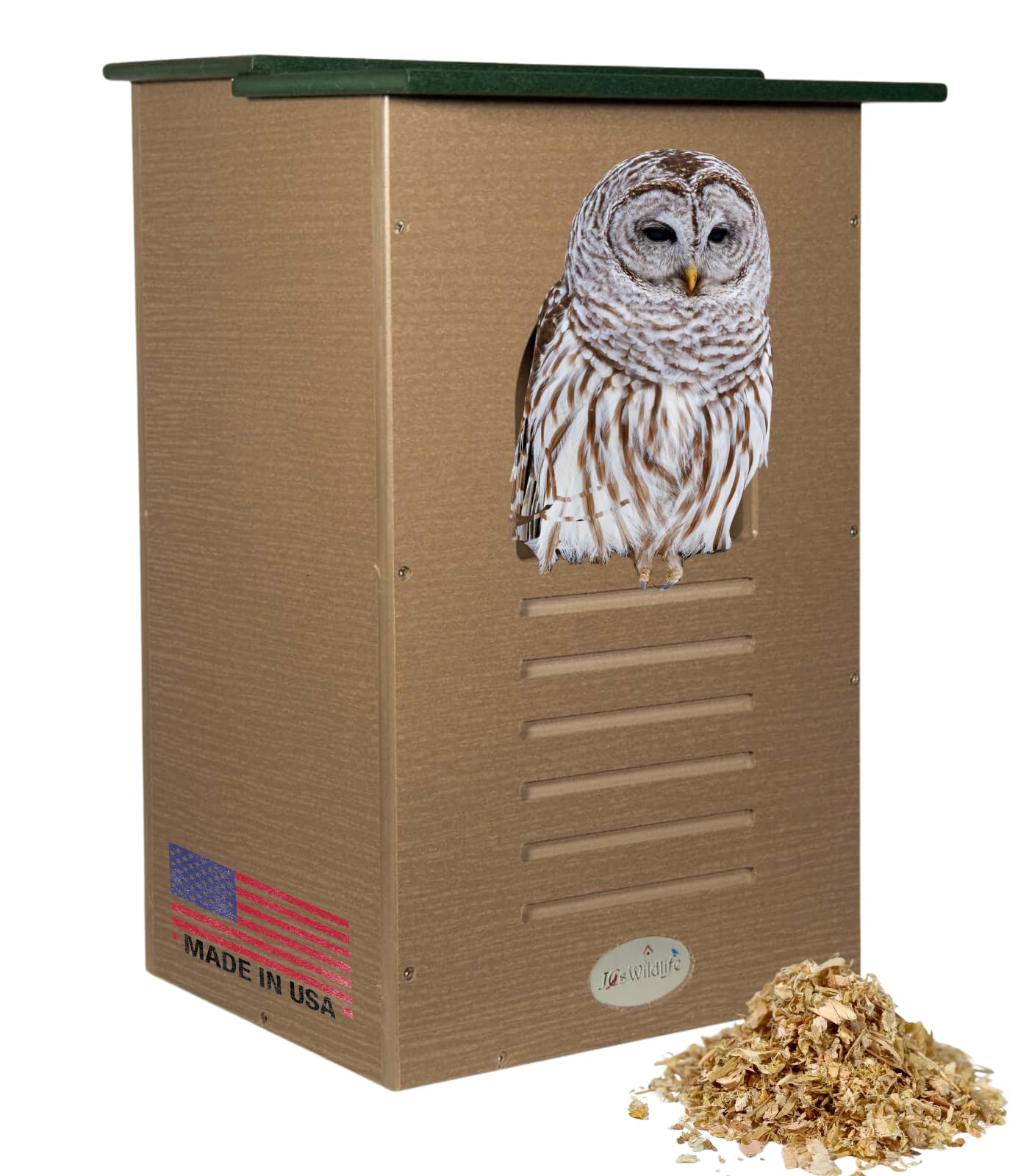 JCs Wildlife Recycled Poly Lumber Barred Owl Nesting Box