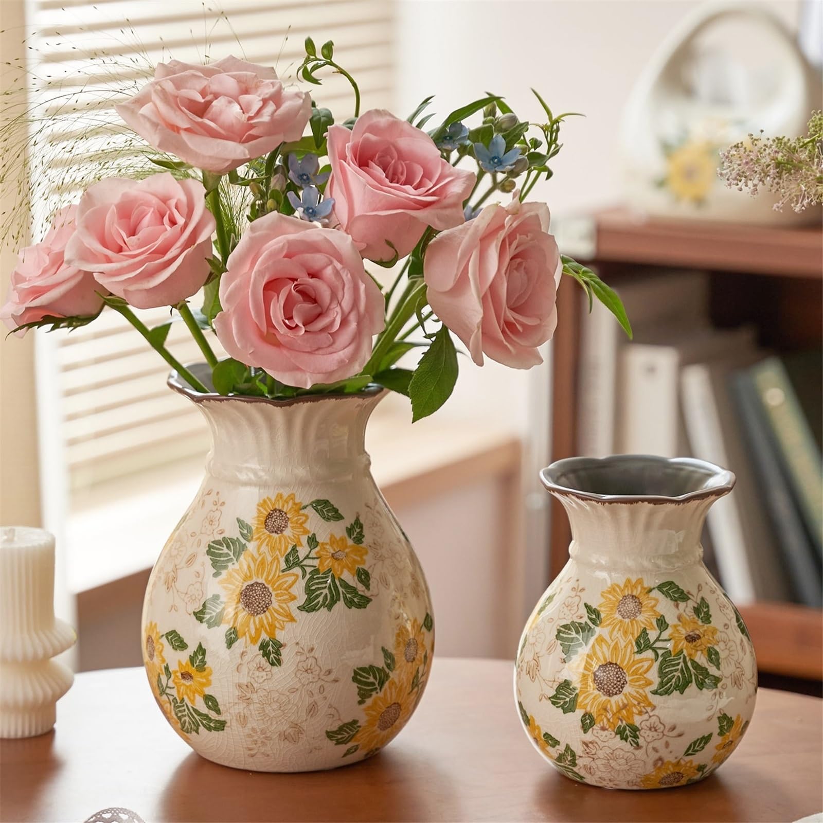 Dekoracji Ceramiczny wazon na kwiaty Vintage Farmhouse dekoracyjny