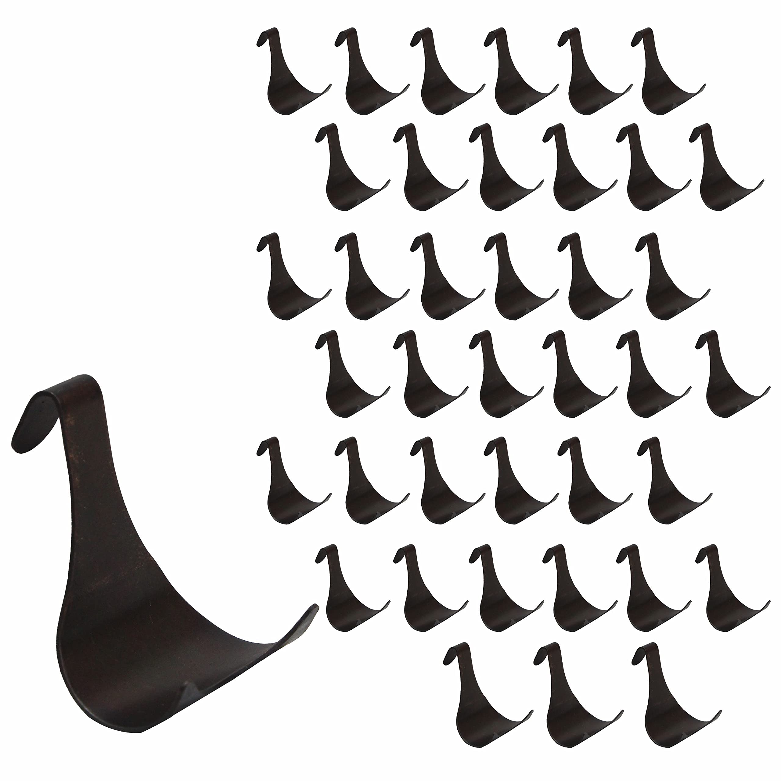 Sul Bronze Plated Moulding Hook Picture Rail Hooks Hangers, Picture Moulding Rail Frame Hook Hangers For Art Exhibition Gallery Picture Billboards Hanging Clothes Keys Holder – (40 Pk)