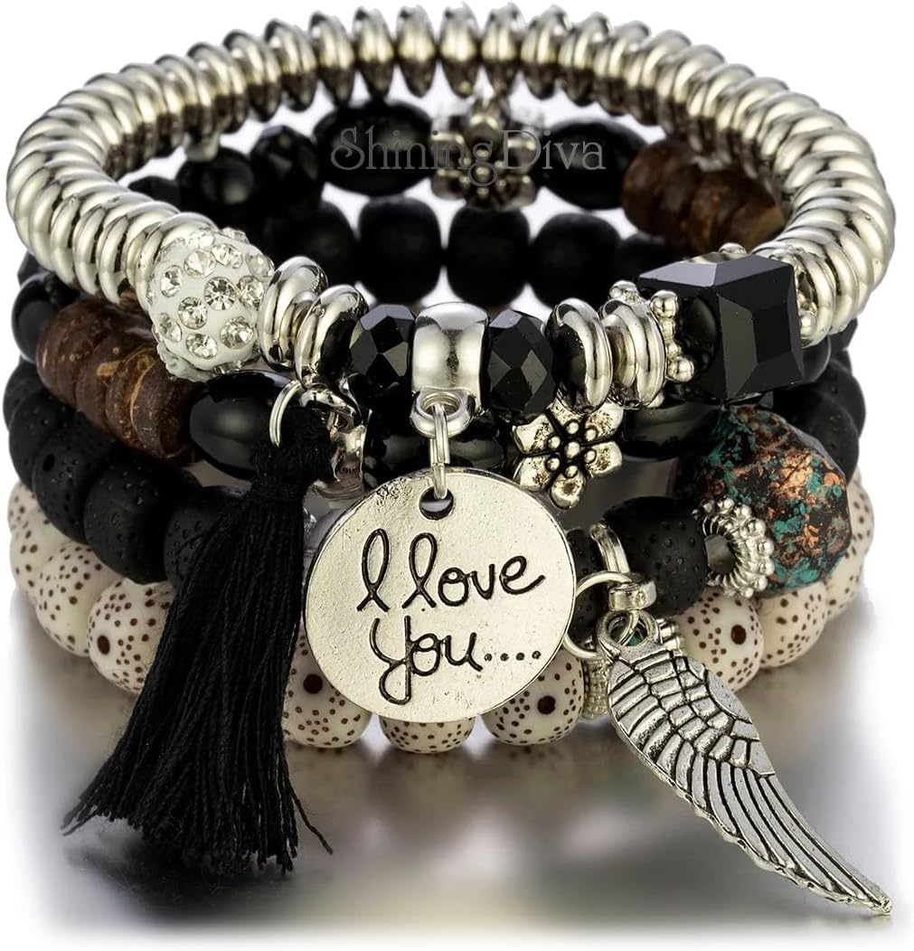 Latest Stylish Multilayer Bangle Bodhi Bracelet for Women and Girls