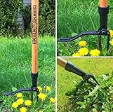 Grampa's Weeder - The Original Stand Up Weed Puller Tool with Long Handle - Made with Real Bamboo & 4-Claw Steel Head Design - Easily Remove Weeds Without Bending, Pulling, or Kneeling.