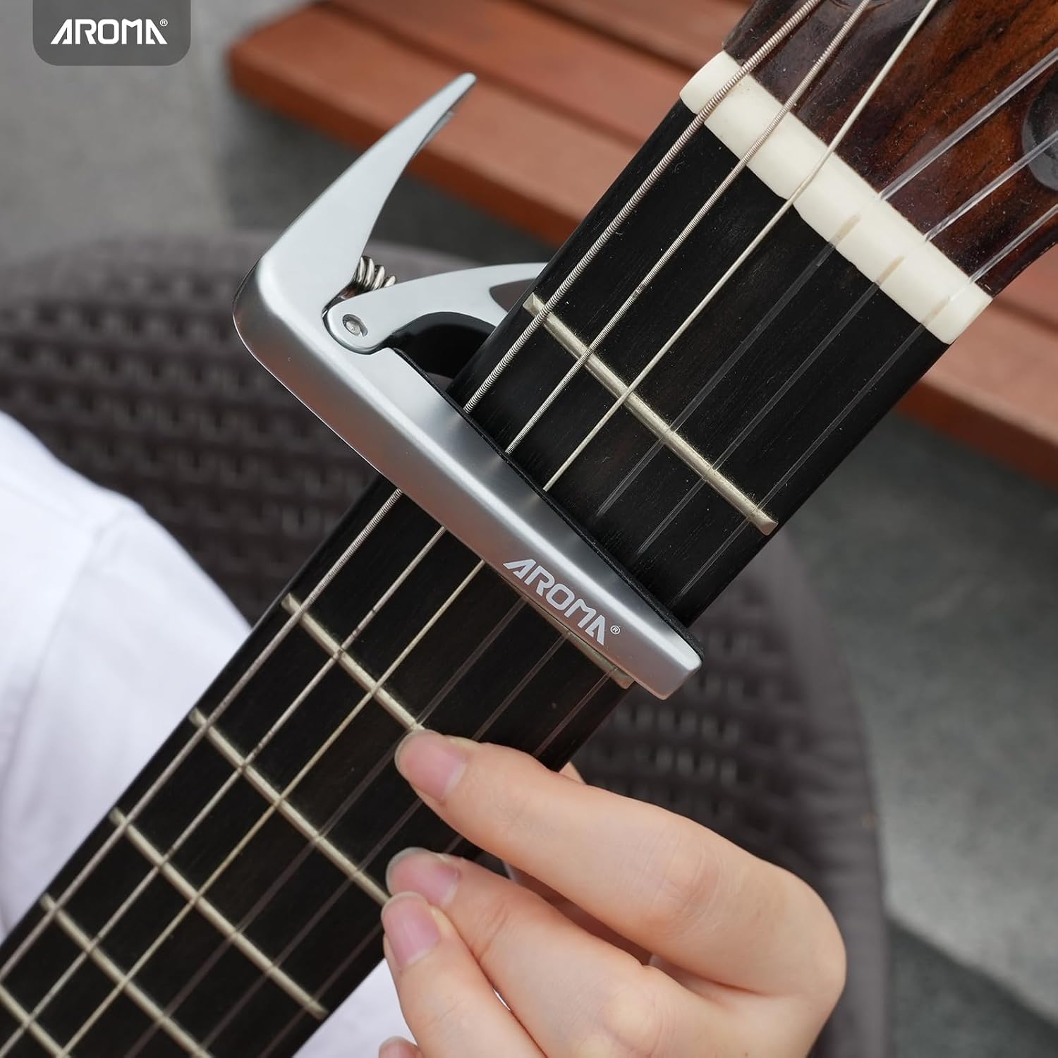 Aroma Classical Guitar Capo for Nylon Strings Wide Neck Guitars