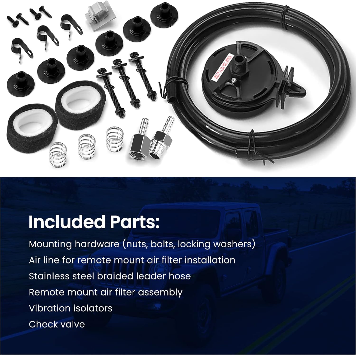 Heavy Duty Onboard Air Ride Compressor 200 PSI Suspension System Replacement for Truck Car Train Horns Fit All 12V Vehicles Like Semi/Pickup Trucks/Jeep Black