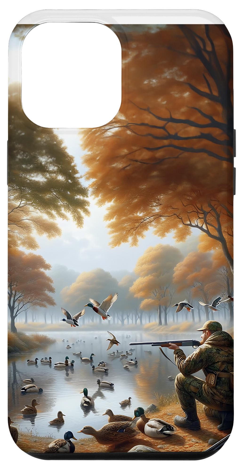 iPhone 14 Plus Duck Hunter Men Illustration Hunting Case