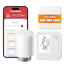 SwitchBot Termostato smart per termosifone con pannello e supporto Matter (Combo), controllo da App e timer, risparmio energetico, installazione semplice, compatibile con Apple Casa
