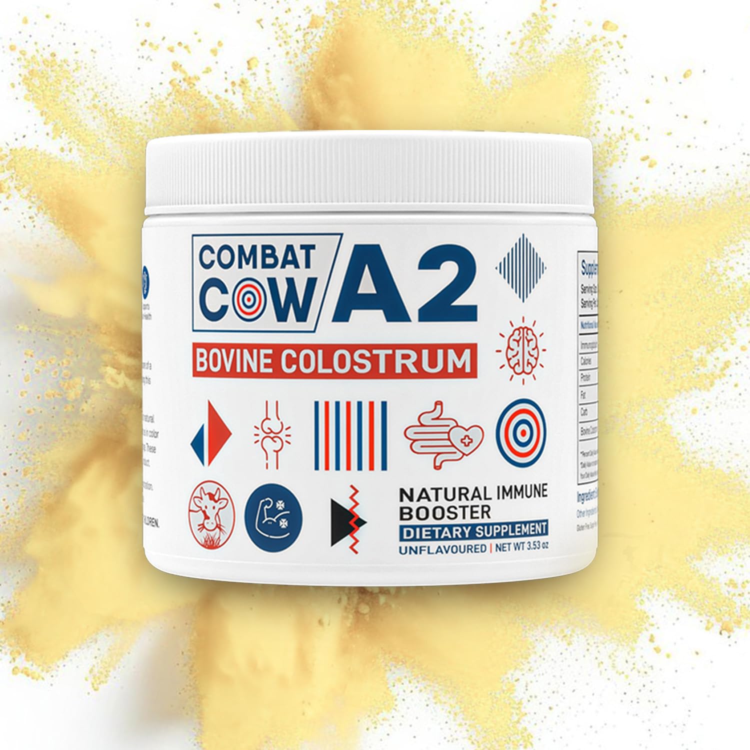 COMBAT COW A2 Bovine Colostrum Powder, Super Foor