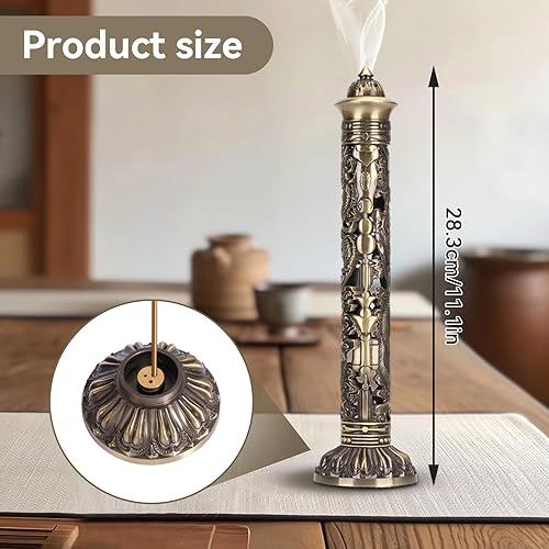 Miniatura 3 de Quemador de incienso, soporte de incienso de latón, soporte de incienso de dragón, fénix, para manualidades, quemador de incienso para adornos,