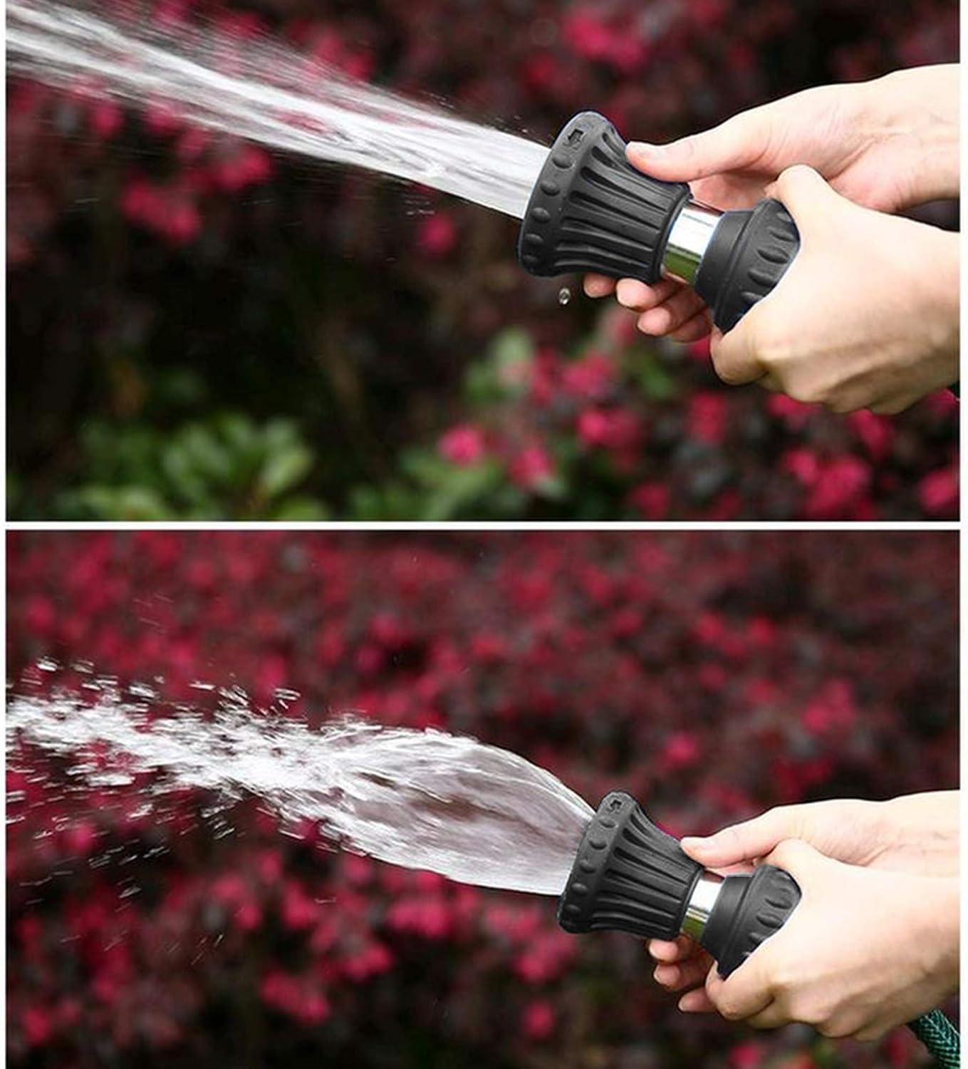 Twinkle Star Fireman Style Hose Nozzle, Heavy Duty Brass Durable Water Jet, Leak Proof Suitable for Car Wash, Patio Cleaning, Watering Lawn/Garden, Shower Pets, Fits All Standard Garden Hoses
