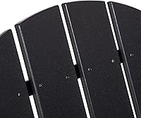 Vista 8 de Outsunny Adirondack - Silla para hoguera de polietileno de alta densidad, resistente a la intemperie, para patio, jardín, césped, color negro