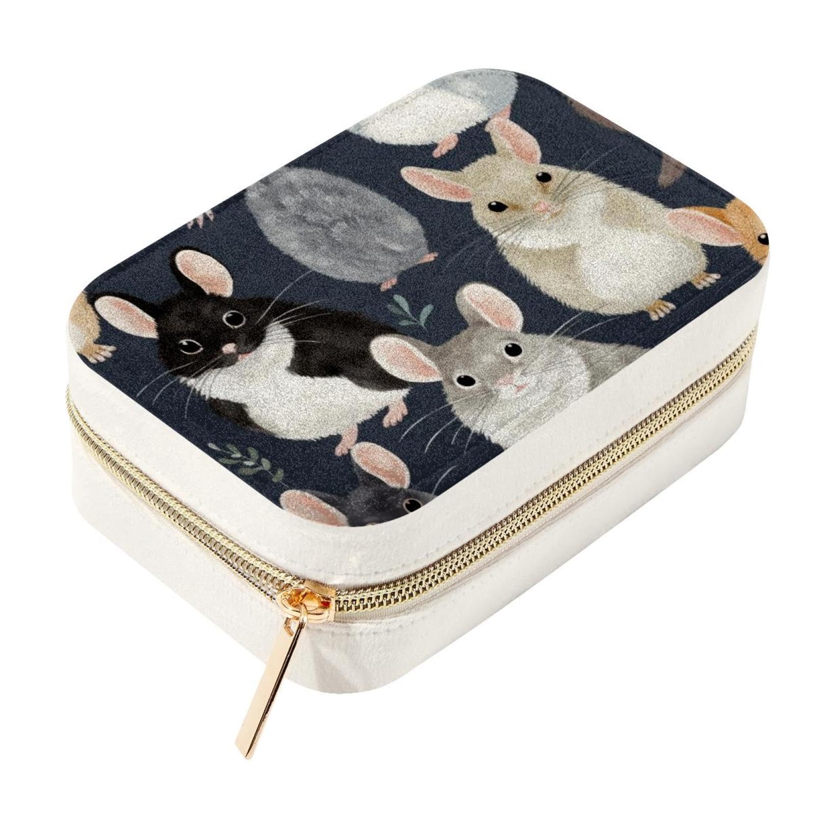 Boîte à bijoux lapin à double couche pour éviter les nœuds