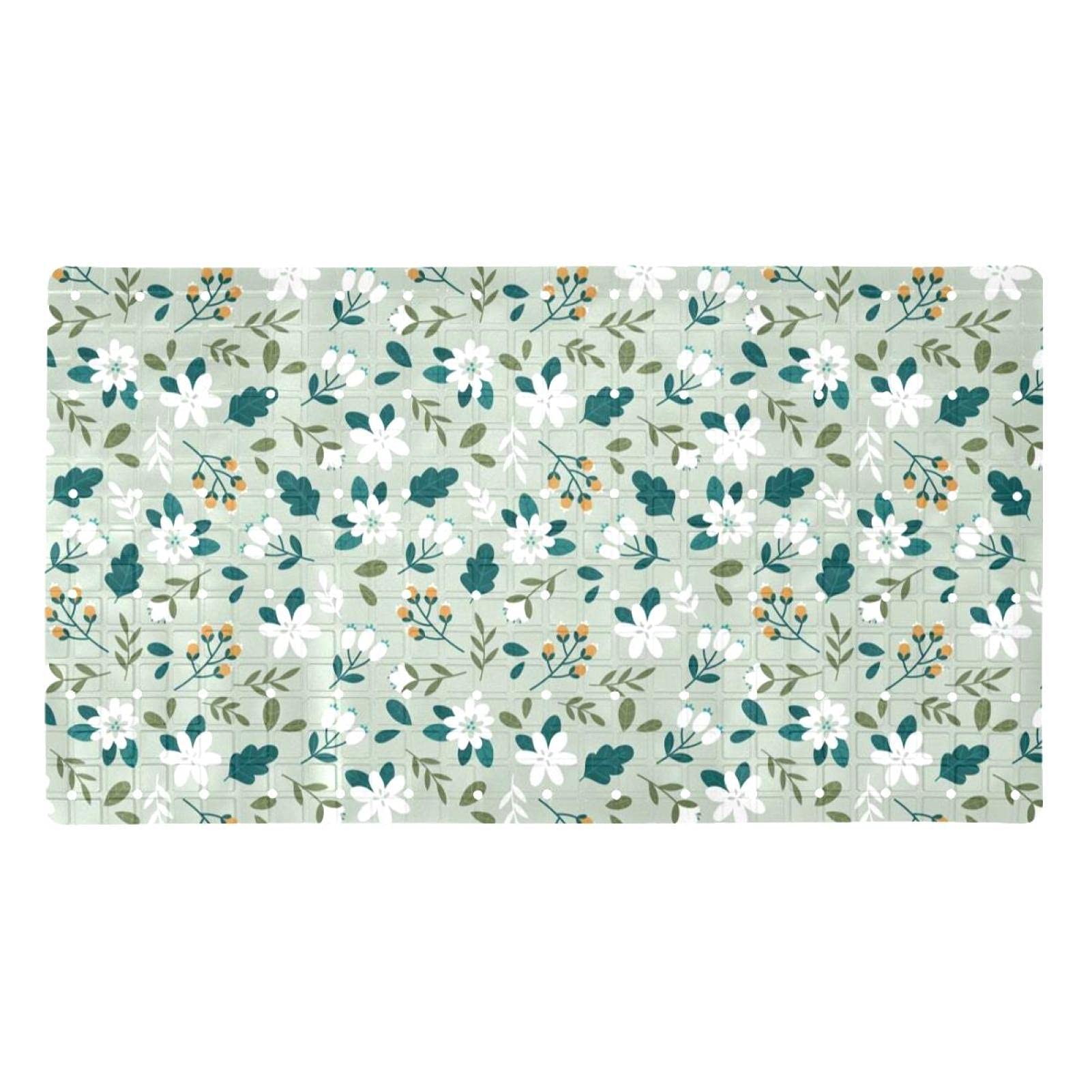 Tapis de salle de bain anti-glisse avec drainage pour baignoire humide