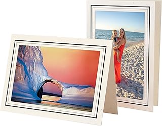 Photographer's Edge, Photo Insert Card Sample Pack, 10 Blank Cards and Envelopes, All Occasion Cards, for 4x6 Photos - Raven Black & Granite