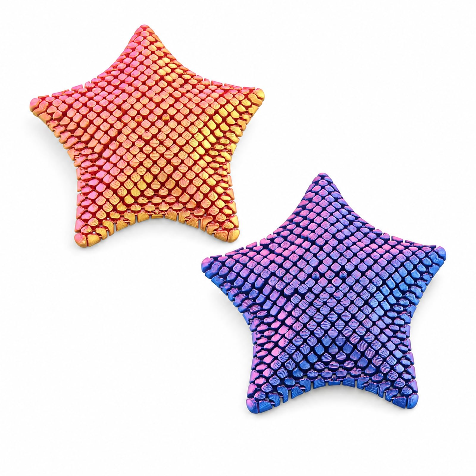 2 Pack 3D Printed Starfish Fidget Toy,Stretchable Sensory Star Model