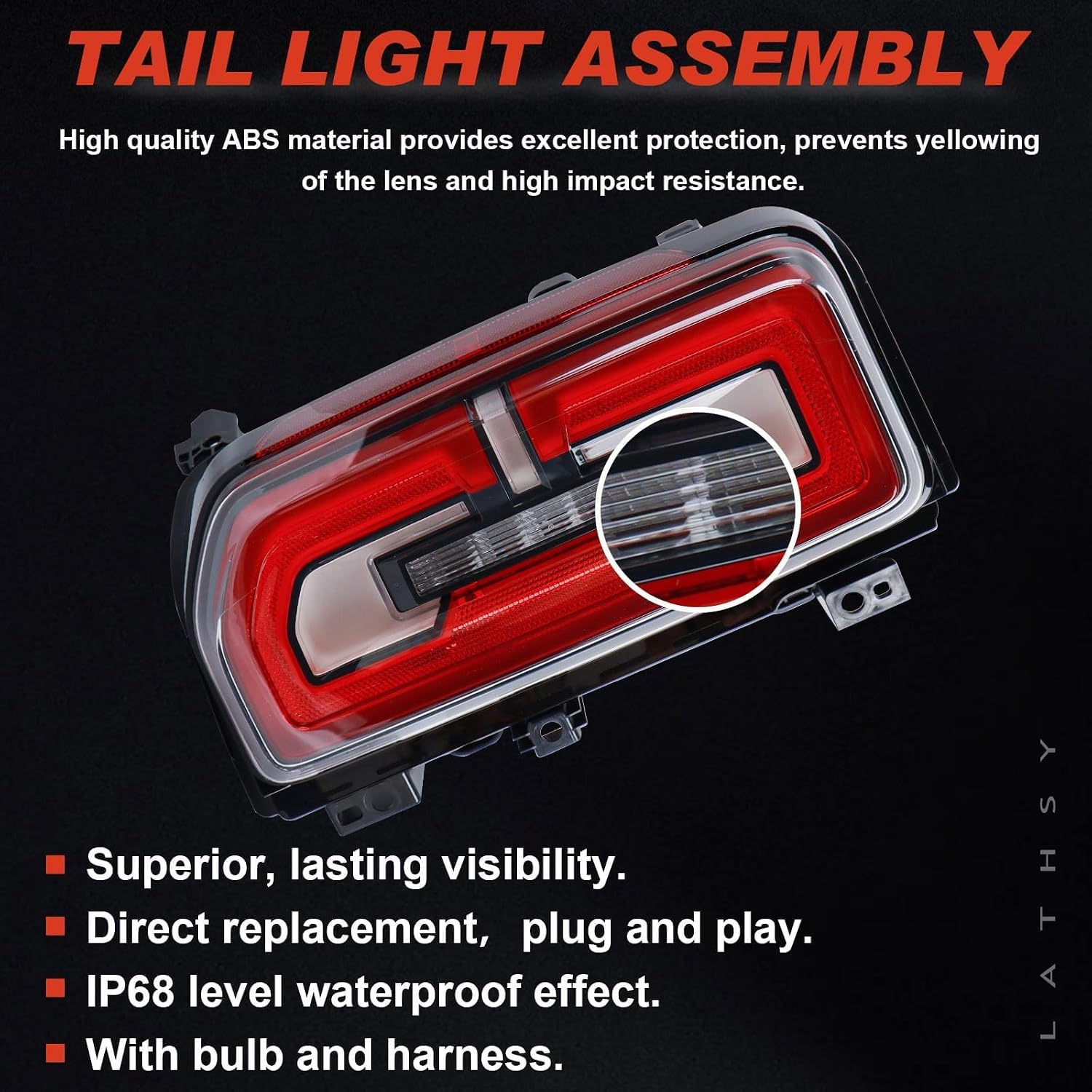 LED Tail Lights Compatible With 2021 2022 2023 2024 Ford Bronco Rear Light Taillights Left and Driver Side Replace M2DZ13405B