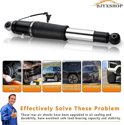 Miniatura 4 de Amortiguador de aire trasero con control magnético para Cadillac Escalade ESV Tahoe Suburban Chevy GMC Yukon XL 2015-2019 SilveradoSierra 1500