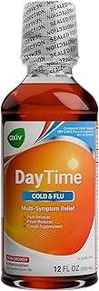 AXIV Daytime Multi-Symptom Day Relief for Cold, Cough, and Flu Symptom, Non-Drowsy, Alcohol Free, Cold & Flu Relief Liquid Medicine, 12 FL OZ