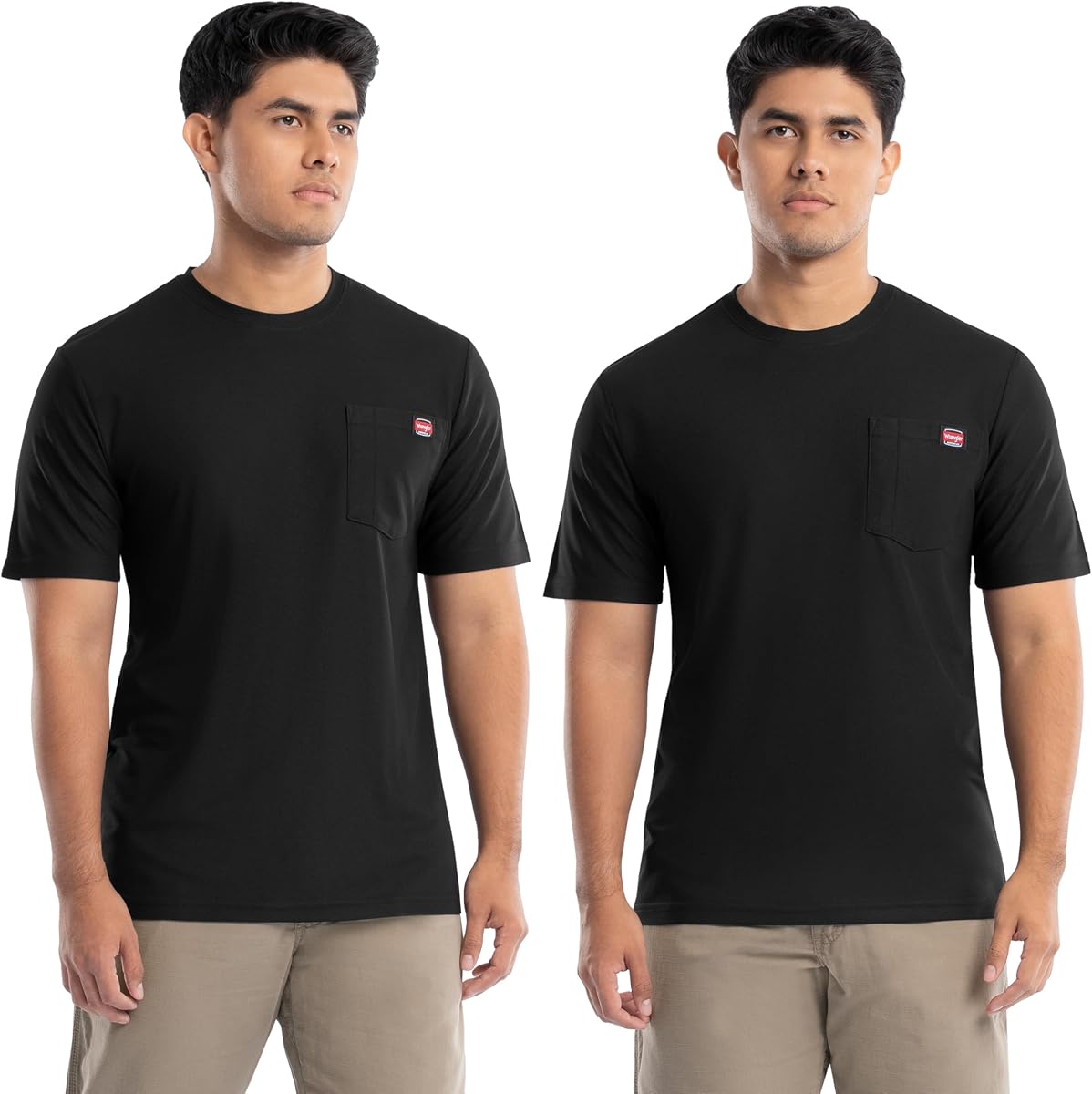 Wrangler Men's Short Sleeve UPF 40 Performance Pocket T-Shirt, 2-Pack